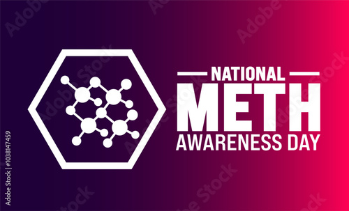 National Meth Awareness Day background or banner design template is observed every year in November. Holiday concept. Template for card, poster, placard, template.