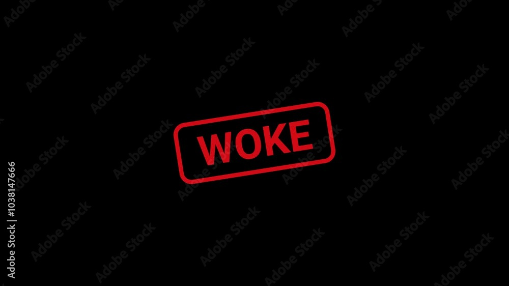 Woke Text Stamp Animation Woke Text Stamp Animation