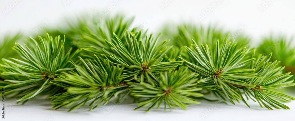 The Evergreen Branches Closeup. The Evergreen Branches Closeup.