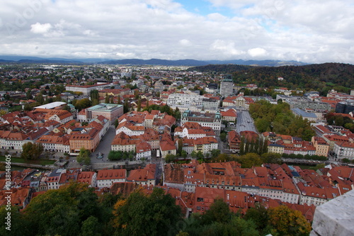 Ljubljana  is the capital and largest city of Slovenia located along a trade route between the northern Adriatic Sea and the Danube region photo