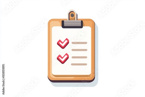 Clipboard Checklist Icon Illustration Design