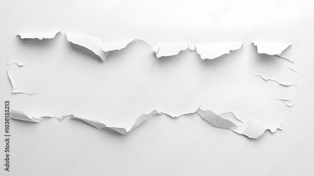 A piece of white paper with irregular edges and shadows, creating an abstract texture. A piece of white paper with irregular edges and shadows, creating an abstract texture.
