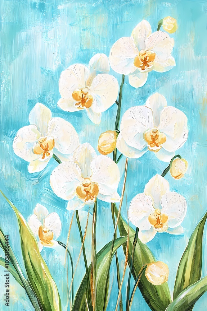 Acrylic Painting of Grammatophyllum Orchid Acrylic Painting of Grammatophyllum Orchid