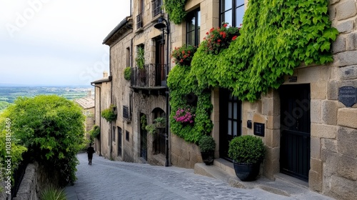 Cobblestone Pathway to a Picturesque Village 