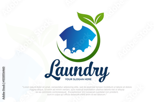 Laundry logo design . household wash templates and badges. vector illustration