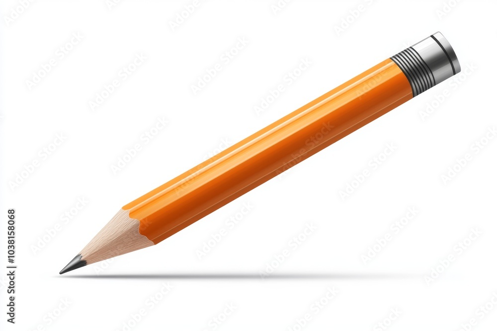 Yellow Pencil Isolated on White Background Yellow Pencil Isolated on White Background