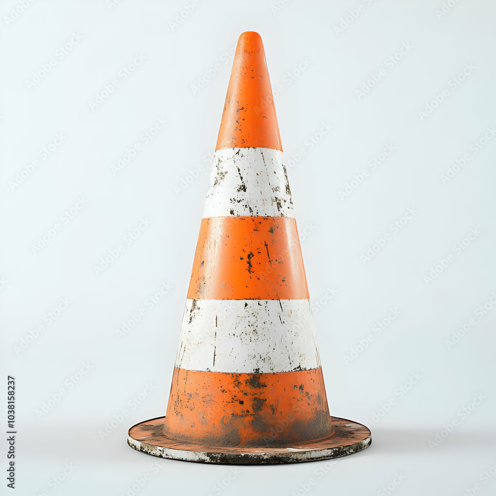 Worn Traffic Cone. Worn Traffic Cone.