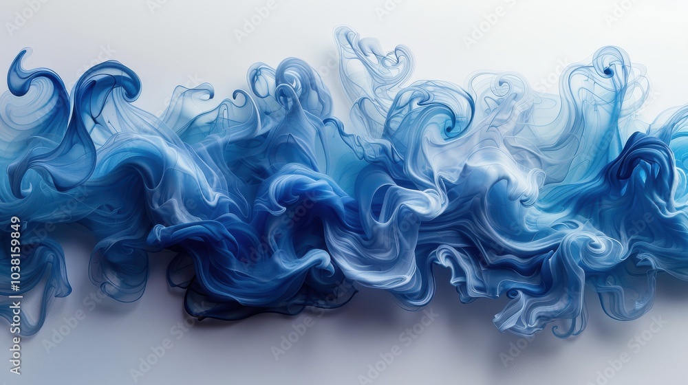 Abstract blue fluid wave texture with flowing lines and bubbles, Ai Generation Abstract blue fluid wave texture with flowing lines and bubbles, Ai Generation