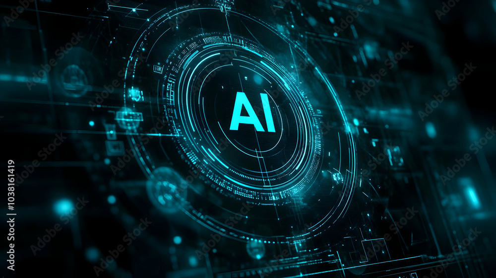 AI Technology Abstract Background. AI Technology Abstract Background.