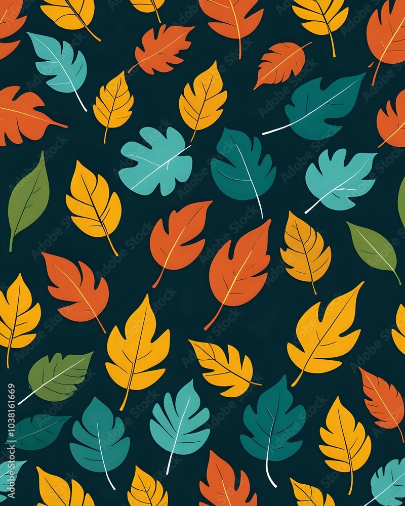 seamless pattern with autumn leaves seamless pattern with autumn leaves