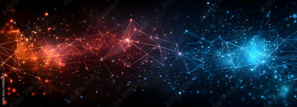 Fototapeta premium Abstract Digital Network Connection.