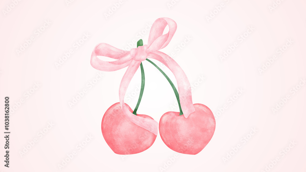 Fototapeta premium Cherry Bow Love