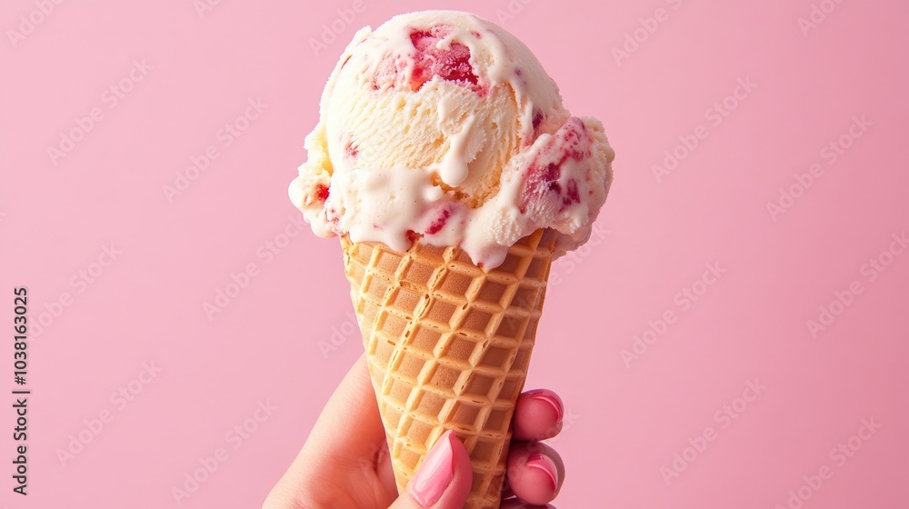Delightful Strawberry Lemon Ice Cream Cone Delightful Strawberry Lemon Ice Cream Cone