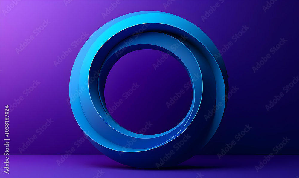 Abstract Blue Circle Shape. Abstract Blue Circle Shape.