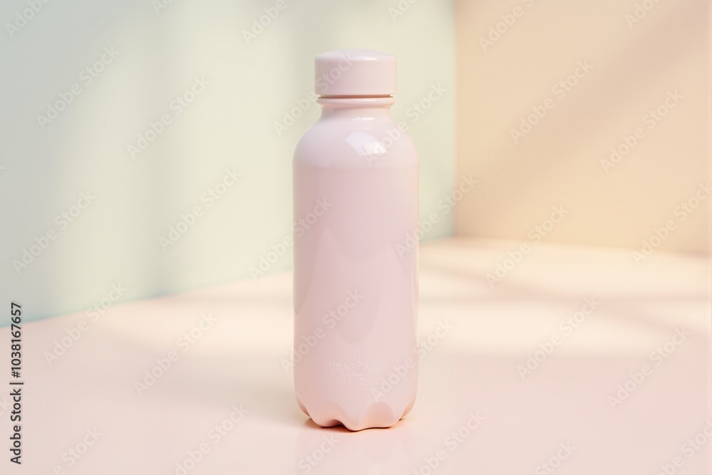 Soft Pastel Water Bottle Reflecting Light Soft Pastel Water Bottle Reflecting Light