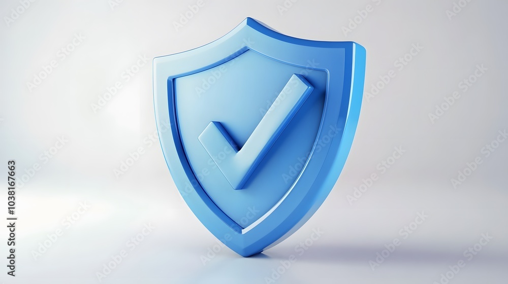 cartoon 3d Icon safety shield check mark perspective . Blue symbol security safety icon. Checkmark in minimalistic style. 3d vector illustration. white background cartoon 3d Icon safety shield check mark perspective . Blue symbol security safety icon. Checkmark in minimalistic style. 3d vector illustration. white background