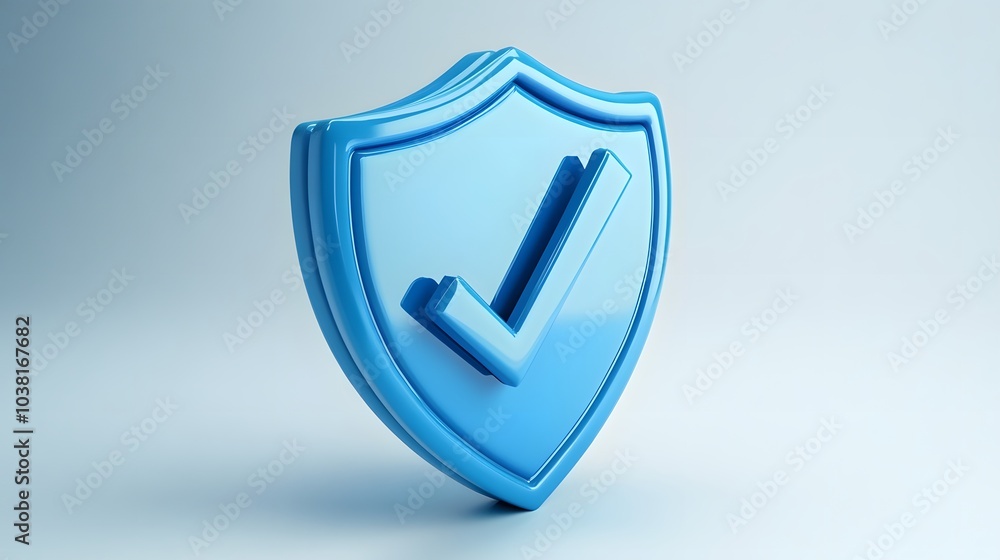 cartoon 3d Icon safety shield check mark perspective . Blue symbol security safety icon. Checkmark in minimalistic style. 3d vector illustration. white background cartoon 3d Icon safety shield check mark perspective . Blue symbol security safety icon. Checkmark in minimalistic style. 3d vector illustration. white background