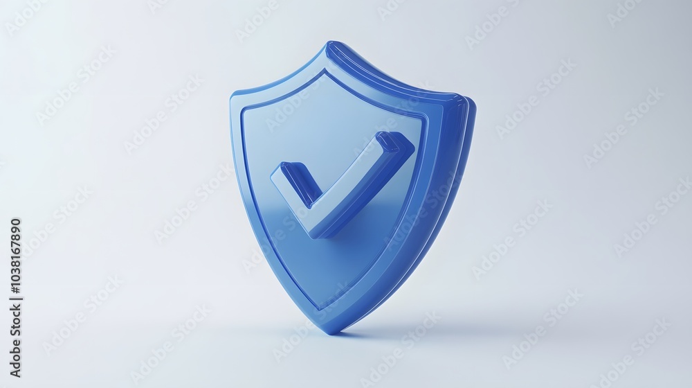 cartoon 3d Icon safety shield check mark perspective . Blue symbol security safety icon. Checkmark in minimalistic style. 3d vector illustration. white background cartoon 3d Icon safety shield check mark perspective . Blue symbol security safety icon. Checkmark in minimalistic style. 3d vector illustration. white background