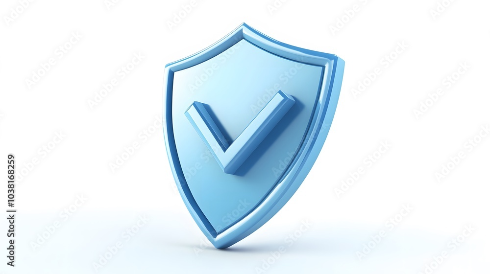 cartoon 3d Icon safety shield check mark perspective . Blue symbol security safety icon. Checkmark in minimalistic style. 3d vector illustration. white background cartoon 3d Icon safety shield check mark perspective . Blue symbol security safety icon. Checkmark in minimalistic style. 3d vector illustration. white background