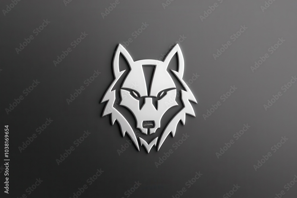 Fototapeta premium Stylized Wolf Head Logo