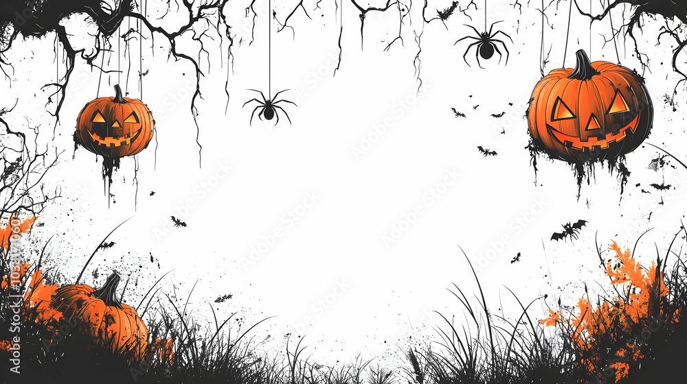 Halloween Jack-o'-Lantern Background. Halloween Jack-o'-Lantern Background.