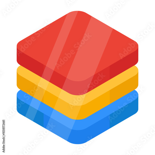 An editable design icon of layers 

