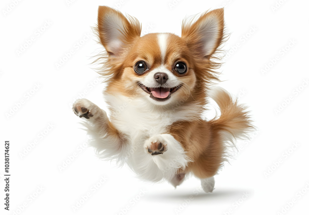 Happy Jumping Chihuahua Dog. Happy Jumping Chihuahua Dog.