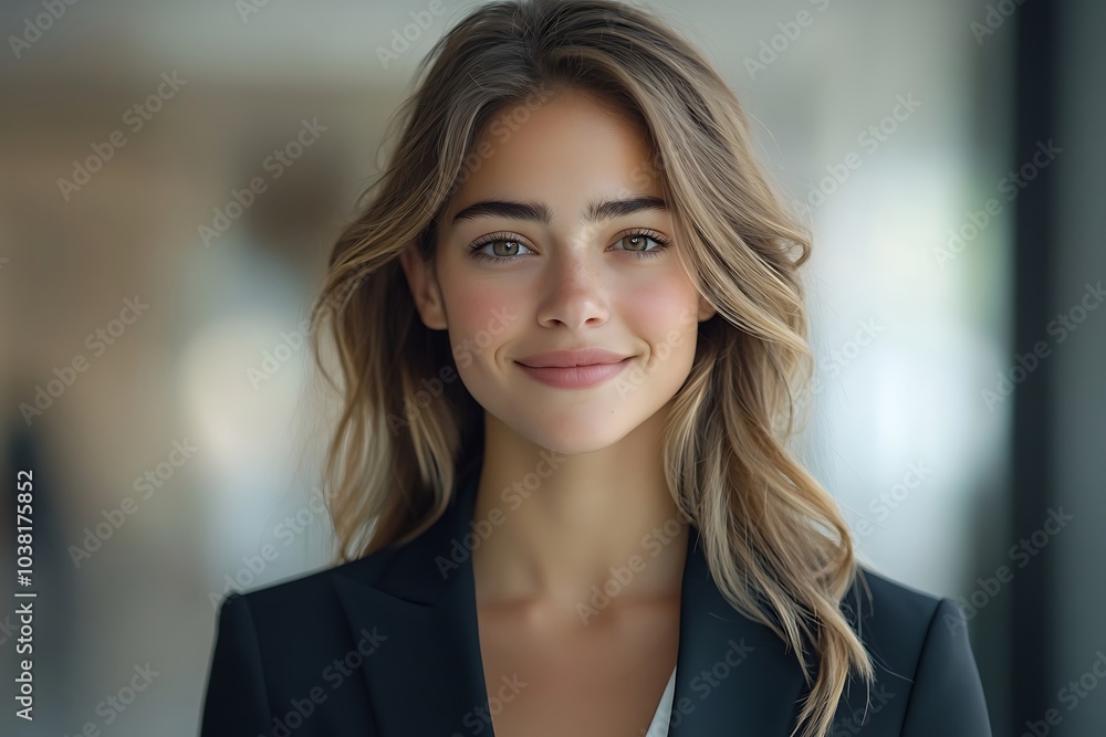Beautiful Woman Smiling Portrait - Casual, Clear Background Beautiful Woman Smiling Portrait - Casual, Clear Background