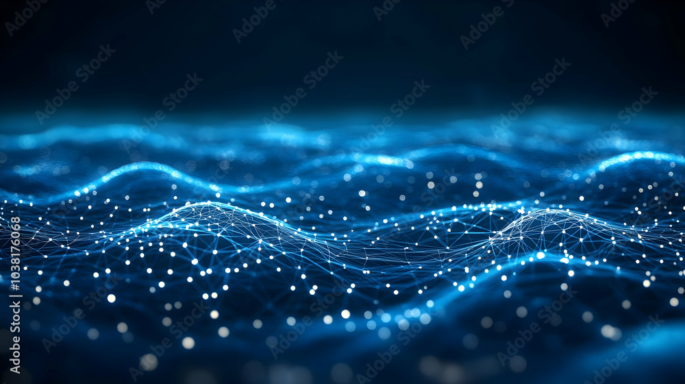 Abstract Blue Digital Network. Abstract Blue Digital Network.