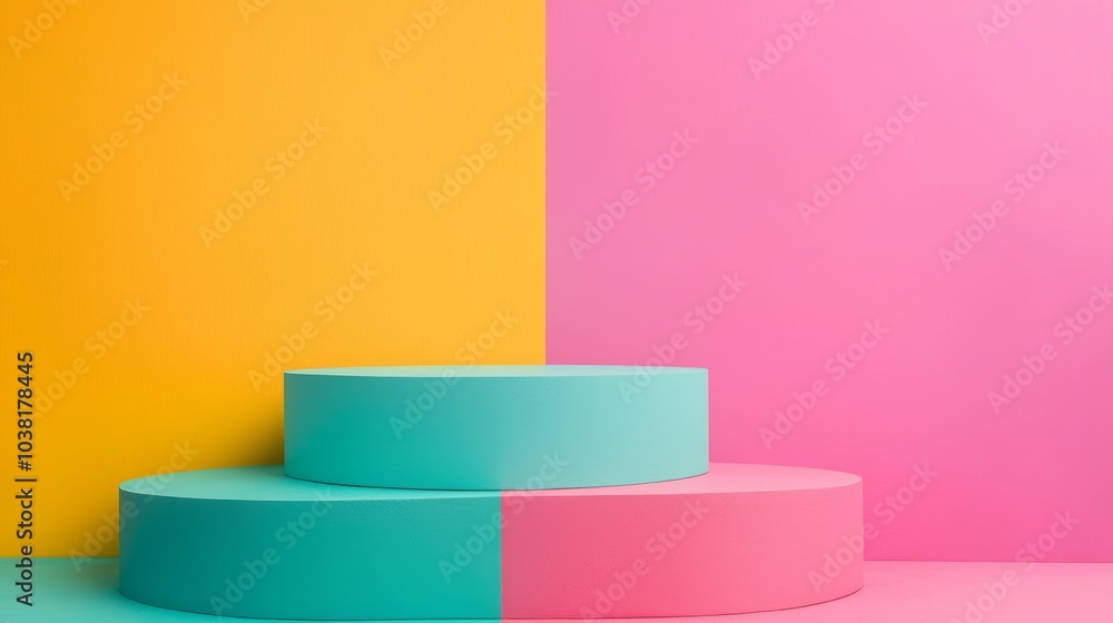 Colorful Abstract Background Representing Customer Journey Concept with Vibrant Stages and Steps Colorful Abstract Background Representing Customer Journey Concept with Vibrant Stages and Steps