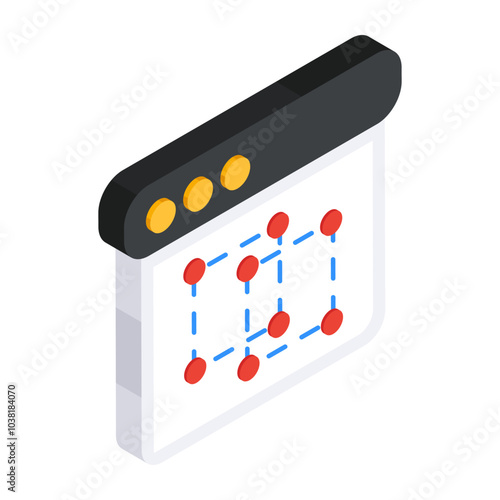 A colored design icon of reflect tool

