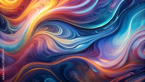 Colorful abstract swirling waves in a dynamic pattern.