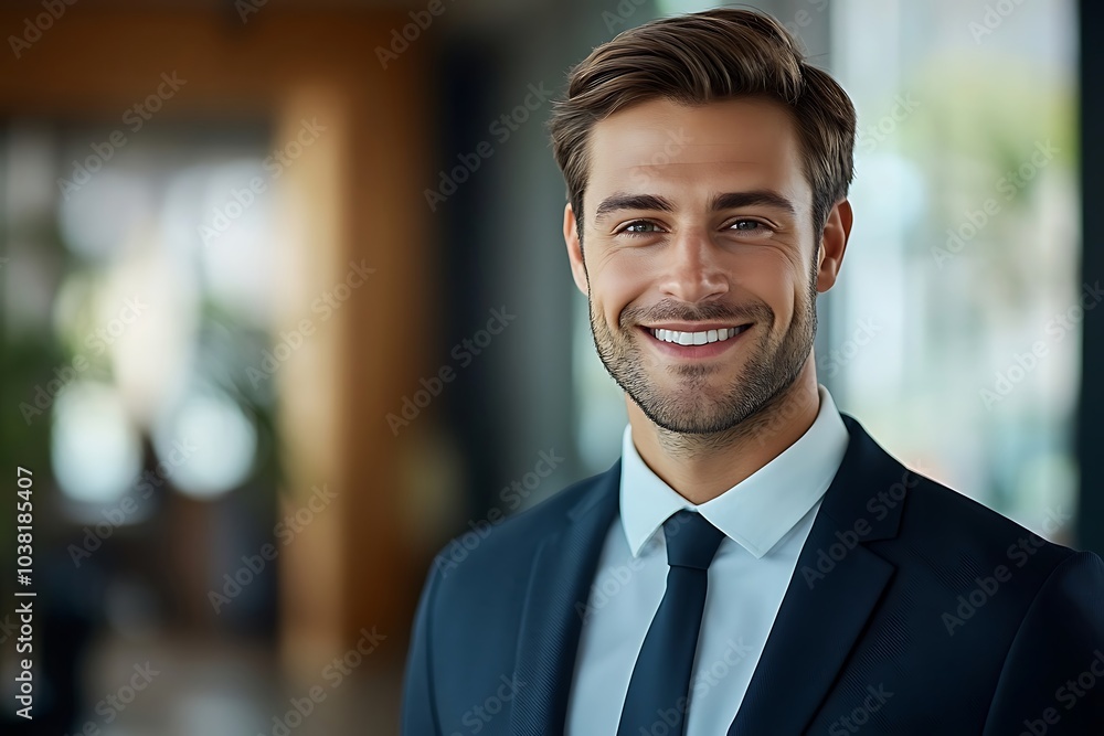 Confident Businessman Headshot Sharp, Genuine Smile in White Shirt and Tie Confident Businessman Headshot Sharp, Genuine Smile in White Shirt and Tie