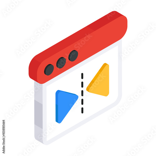 A colored design icon of reflect tool

