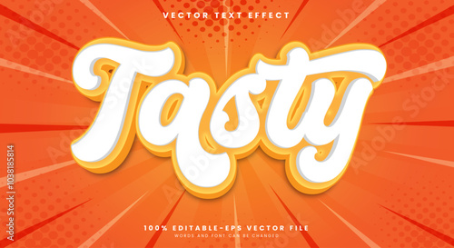 Tasty editable text effect template with Comic background style