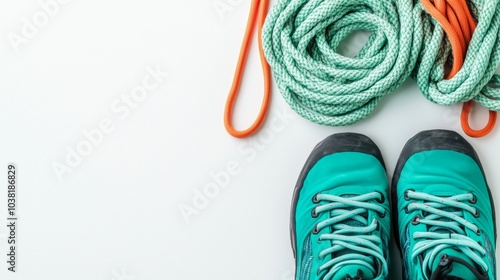 Essential Adventure Equipment for Camping and Climbing - Boots and Ropes for Outdoor Enthusiasts photo