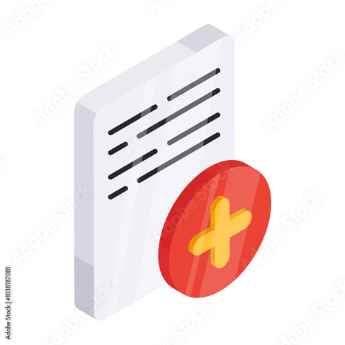 Trendy design icon of add file 

