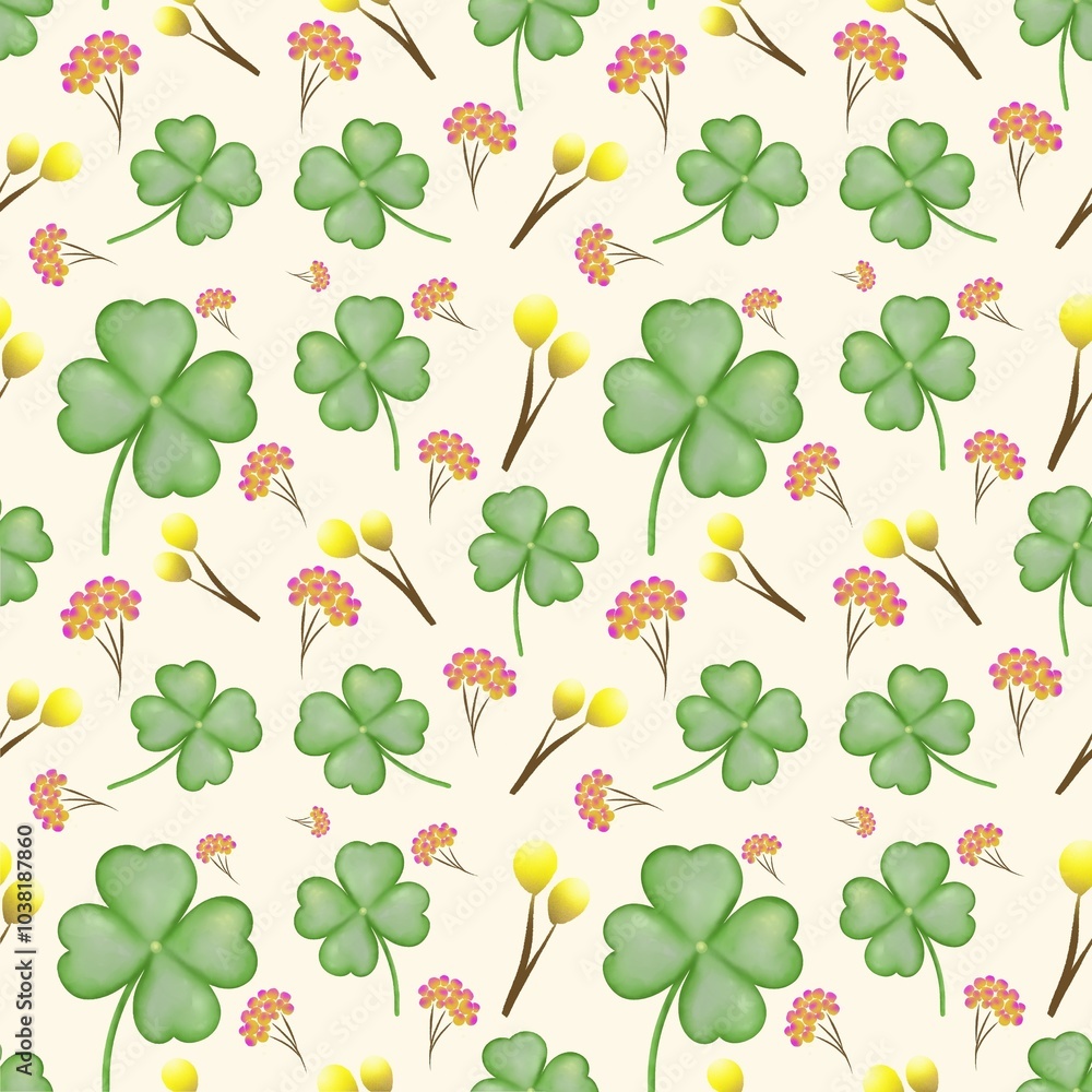 Seamless abstract flower art on pattern for background and backdrop.