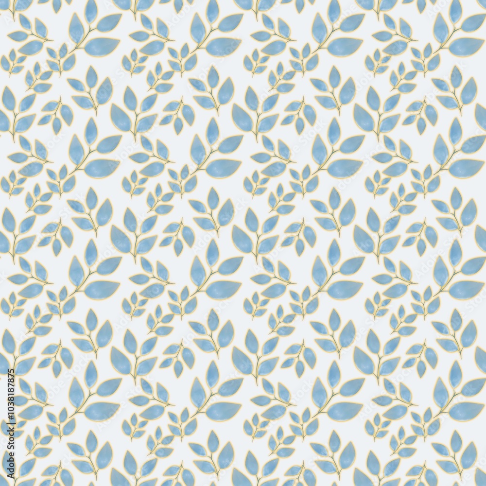Leaves seamless pattern on background.