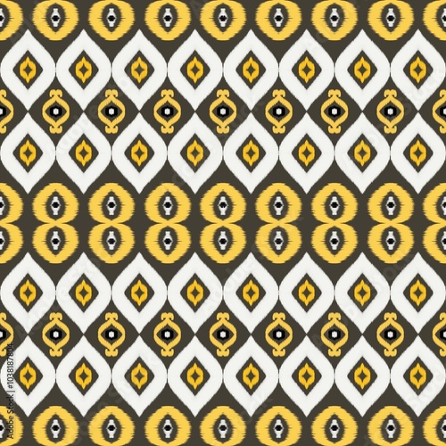 Obraz na płótnie Ikat seamless pattern for background w salonie