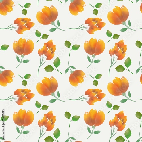 Obraz na płótnie Seamless abstract flower art on pattern for background and backdrop. w salonie