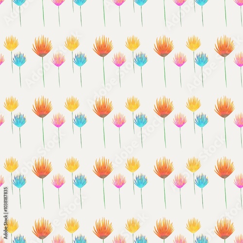 Obraz na płótnie Seamless abstract flower art on pattern for background and backdrop. w salonie