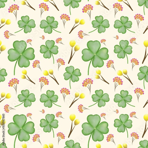 Obraz na płótnie Seamless abstract flower art on pattern for background and backdrop. w salonie