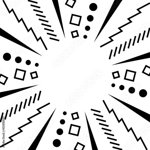 幾何学模様のサンバースト