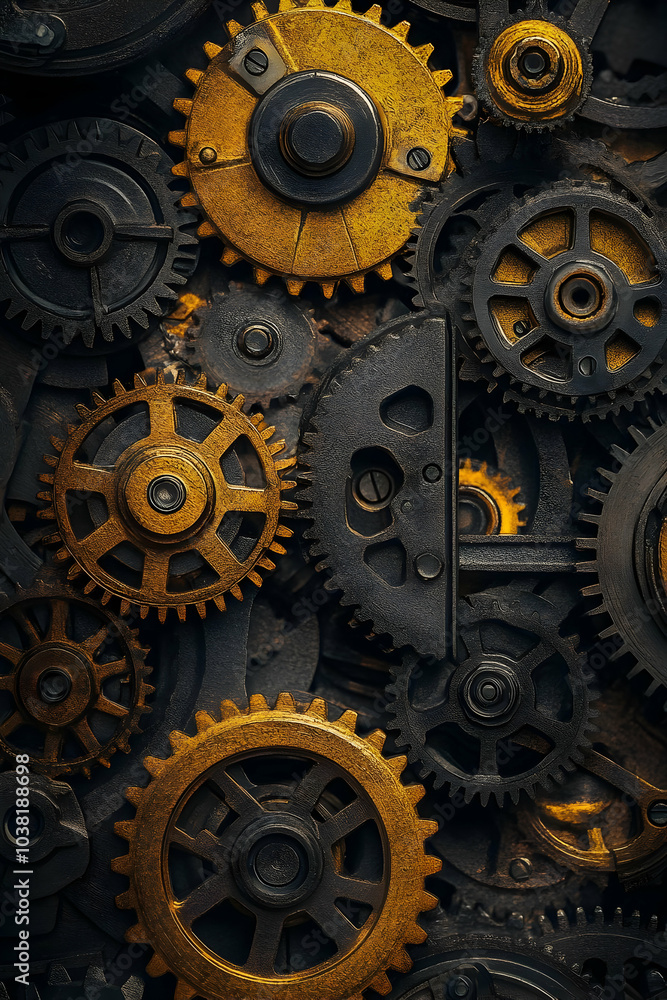 Closeup of intricate gears. Closeup of intricate gears.