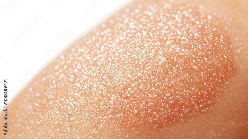 Fototapeta premium Close-up of Human Skin with Visible Pores and Texture Highlighting Natural Skin Conditions and Health