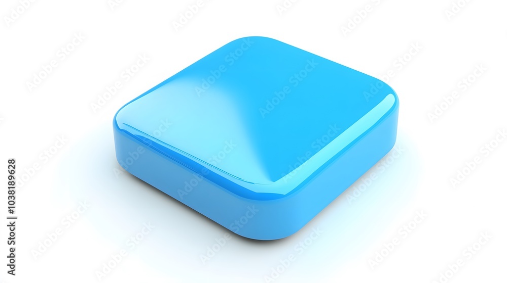 Blank Mobile application icon, button - blue square with round corners. 3d rendering, white background
Blank Mobile application icon, button - blue square with round corners. 3d rendering, white background