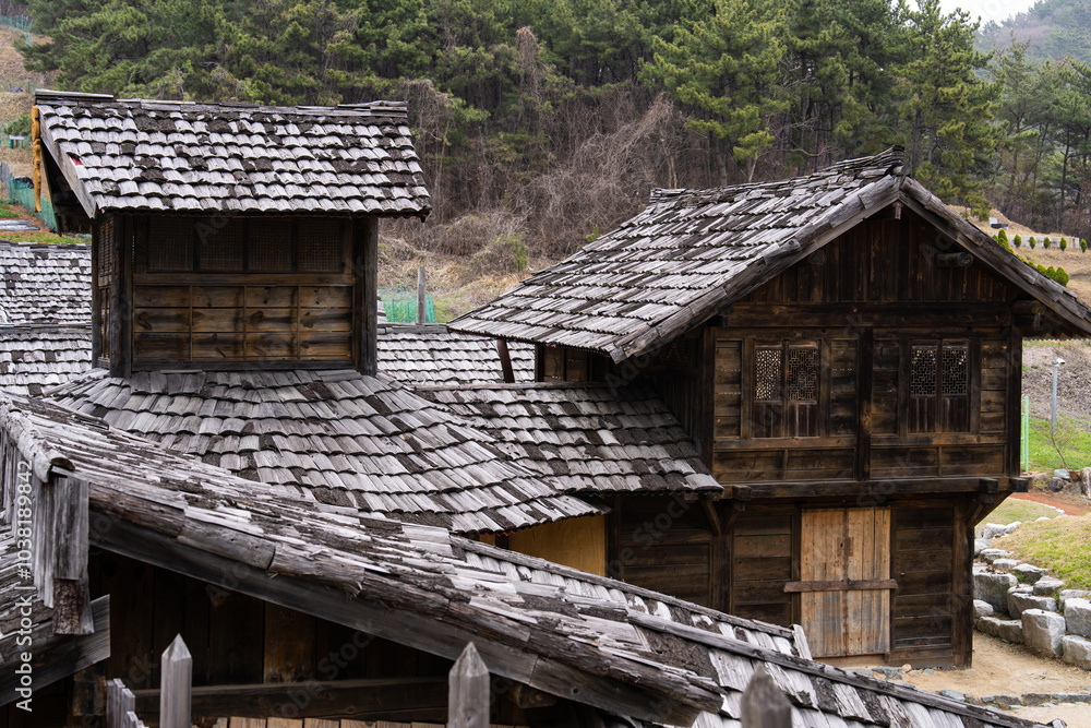 old wooden building old wooden building