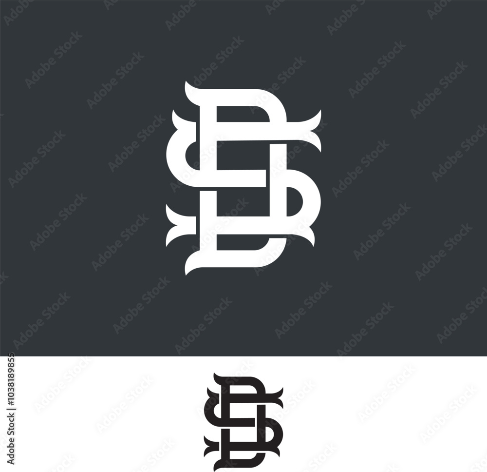 DS, SD, monogram initial Letter Logo DS, SD, monogram initial Letter Logo