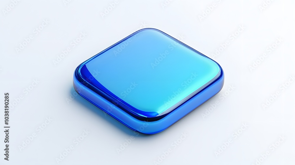 Blank Mobile application icon, button - blue square with round corners. 3d rendering, white background
Blank Mobile application icon, button - blue square with round corners. 3d rendering, white background